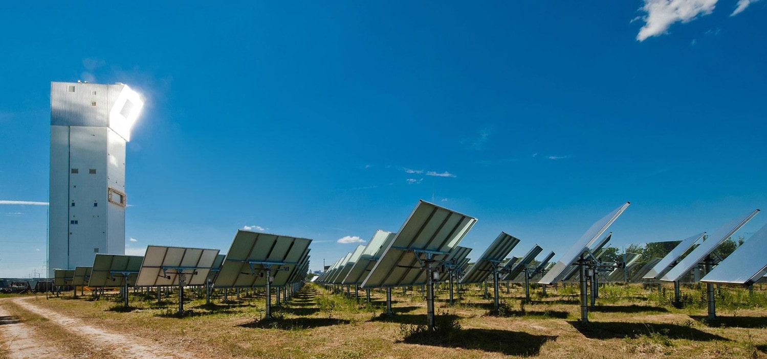 Experimental solar power plant near Jülich in Germany
